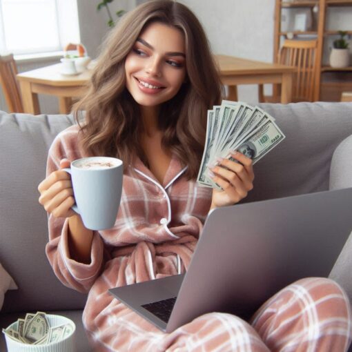 Making Money on Her Computer