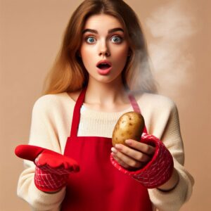 Woman Dropping a Hot Potato