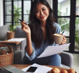 Woman Sipping Coffee