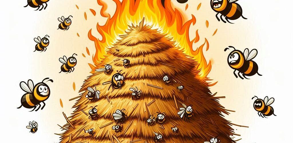 Haystack on Fire and Full of Angry Bees