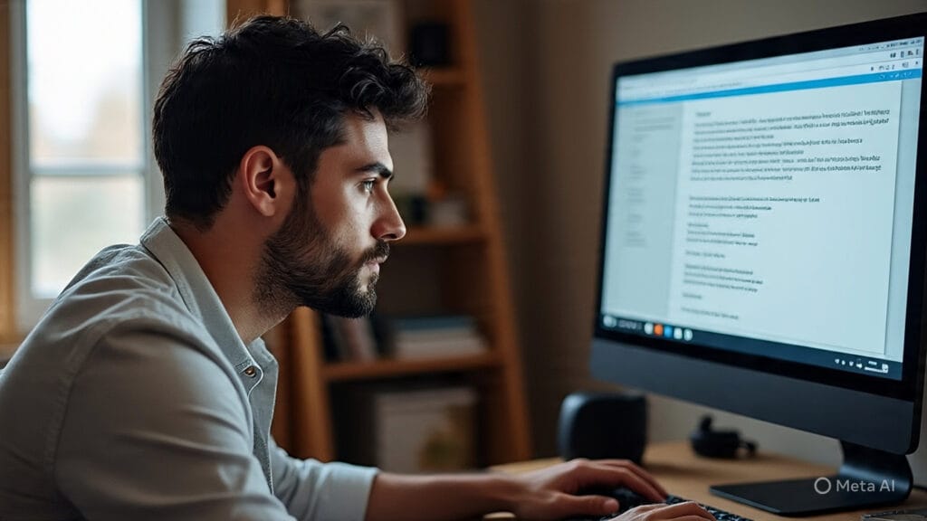 Man Creating an Online Course