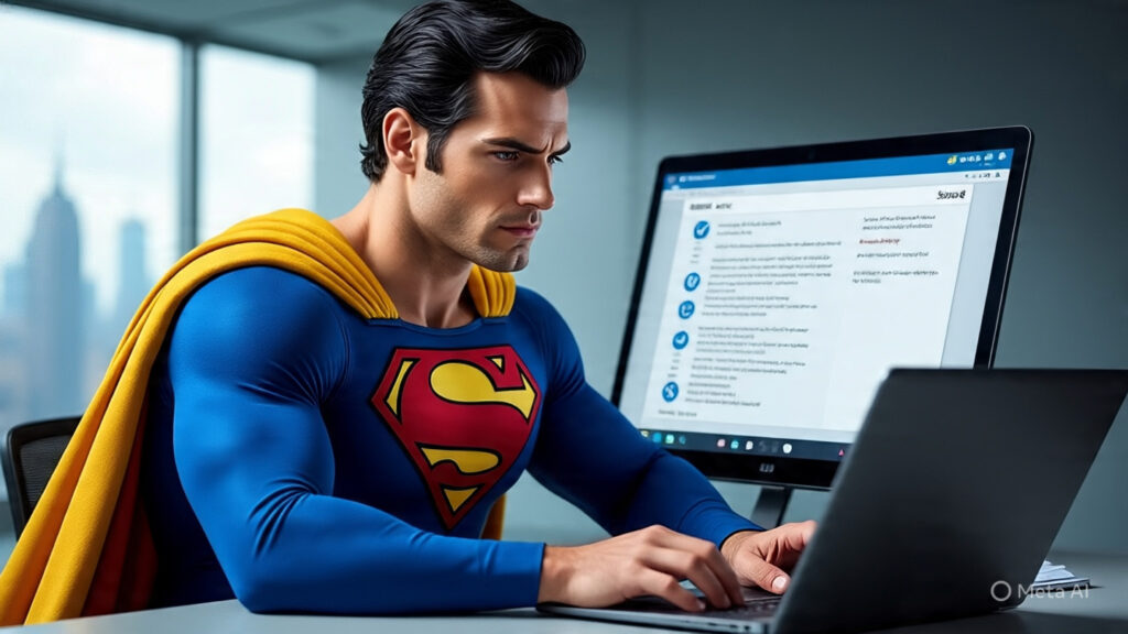 Superman Taking Surveys