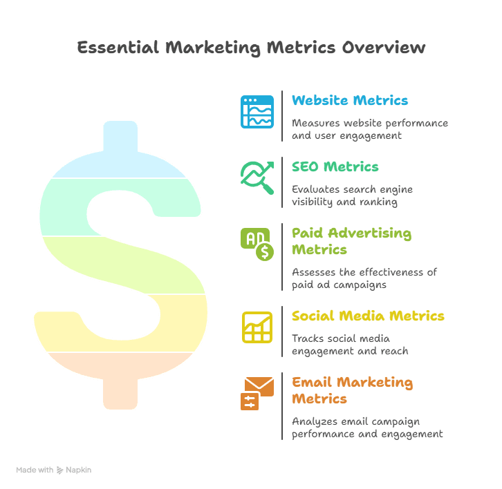 Graphic Chart of Essential Marketing Metrics