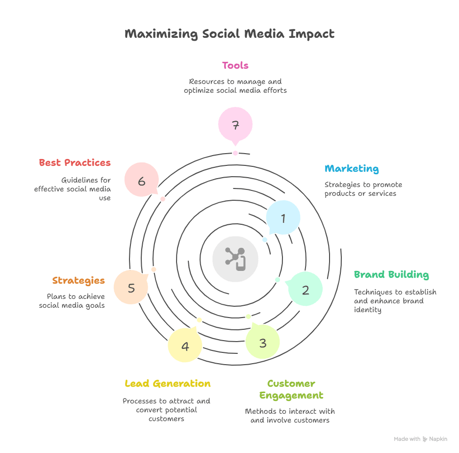 Graphic Outline for Maximizing Social Media Impact
