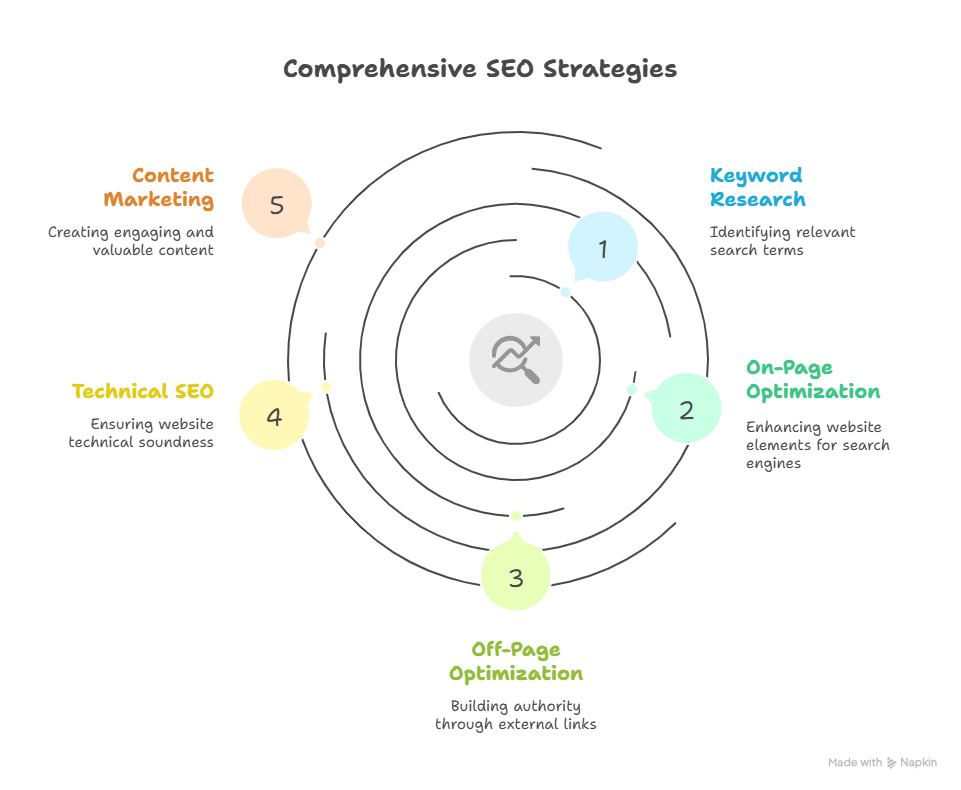 Visual Outline for SEO Strategies for Affiliates
