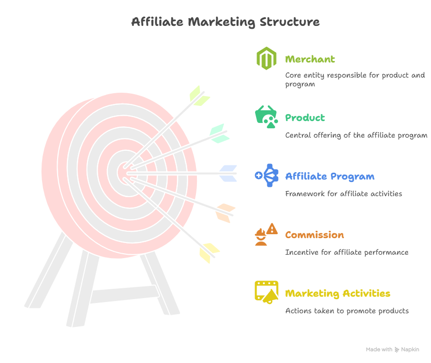 Visual Example of The Structure of Affiliate Marketing