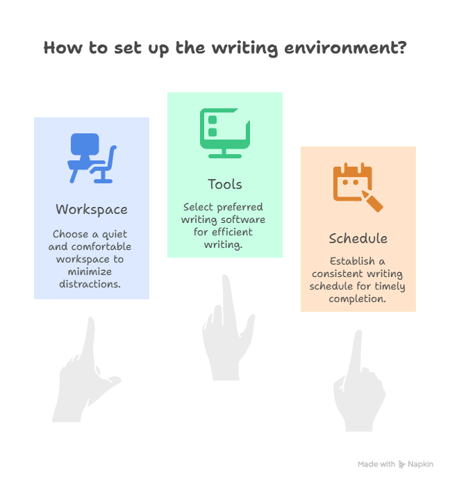 Visual Diagram on eBook Writing Environment