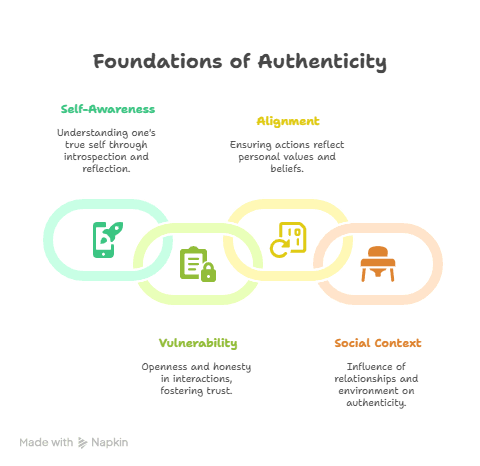 Diagram Showing the Foundations of Building Trust Through Authenticity