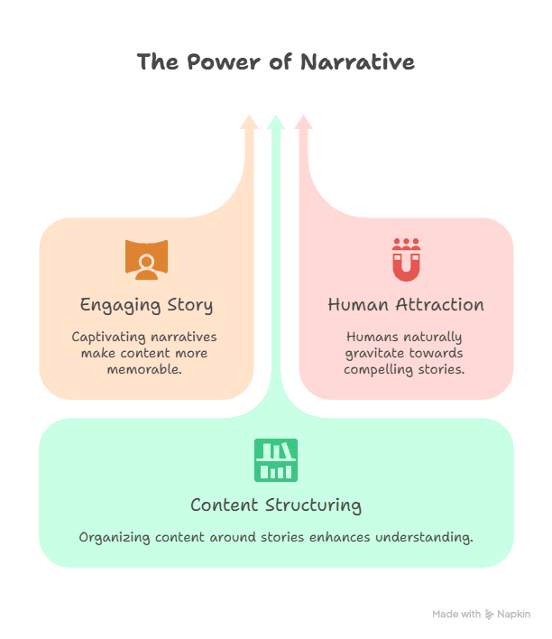 Diagram Showing The Power of Creating a Narrative