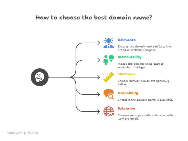 Diagram Showing How to Choose a Domain Name