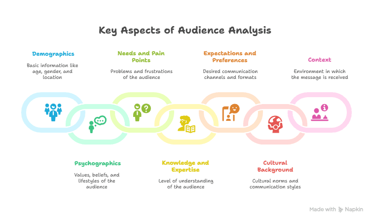 Diagram Showing Key Aspects of Audience Analysis